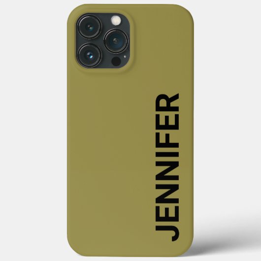 オフビート無地のグリーン名前をカスタムする Case-Mate iPhoneケース (裏面)