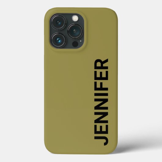 オフビート無地のグリーン名前をカスタムする Case-Mate iPhoneケース (裏面)
