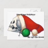 オフフックの状態のホリデーカード シーズンポストカード (正面/裏面)