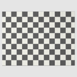 オフブラックチェッカーボードとオフホワイトチェッカーボード 薄葉紙