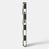 オフブラックチェッカーボードとオフホワイトチェッカーボード Case-Mate iPhoneケース (裏面 / 左)