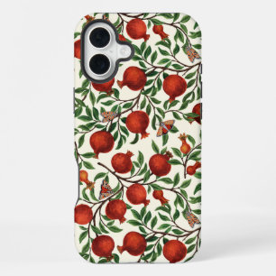 オフホワイトのざくろとベルガモの蛾 iPhone 16 PLUSケース