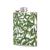 オフホワイトのオリーブの枝 フラスク (左)