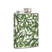 オフホワイトのオリーブの枝 フラスク (右)