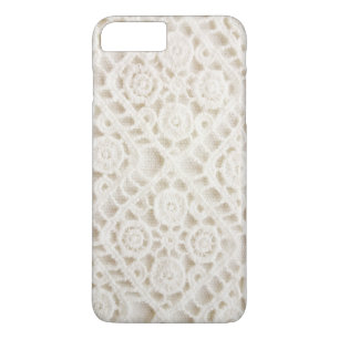 オフホワイトのクロチェットレース iPhone 8 PLUS/7 PLUSケース