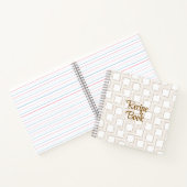 オフホワイトのタンブリングスクウェアレシピ本 ノートブック (内部)