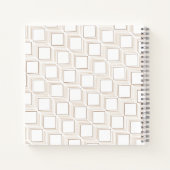 オフホワイトのタンブリングスクウェアレシピ本 ノートブック (裏面)