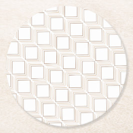 オフホワイトのタンブリング広場紙コースター ラウンドペーパーコースター
