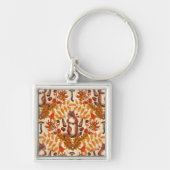 オフホワイトの秋のリス キーホルダー (正面)