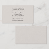 オフホワイトの質 名刺 (正面/裏面)