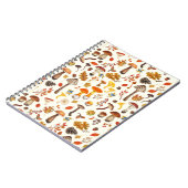 オフホワイトの野生のキノコ ノートブック (左側)