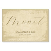 オフホワイトエグランジッジカスタムテーブル名 テーブルナンバー (正面)