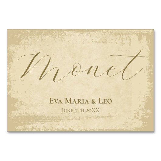 オフホワイトエグランジッジカスタムテーブル名 テーブルナンバー (正面)