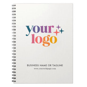 オフホワイトカスタム文字ビジネスロゴ ノートブック