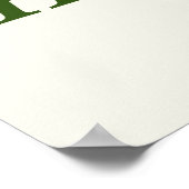 オフホワイトグリーンブラウンヴィンテージファームハウススタイル ポスター (角)