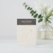 オフホワイトグレーテラゾスタッドイヤリングディスプレイカード 名刺 (スタンド正面)