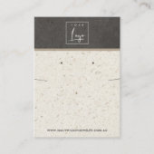 オフホワイトグレーテラゾネックレスイヤリングディスプレイ 名刺 (正面)