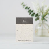 オフホワイトグレーテラゾネックレスイヤリングディスプレイ 名刺 (スタンド正面)