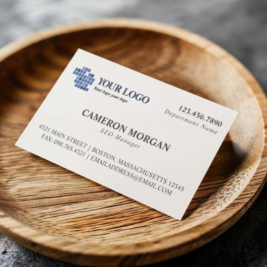 オフホワイトグレー基本プロフェッショナルロゴの追加 名刺