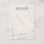 オフホワイトグレー大理石テクスチャスタッドイヤリングディスプレイ 名刺 (正面)