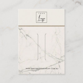 オフホワイトグレー大理石テクスチャヘアクリップディスプレイCA 名刺