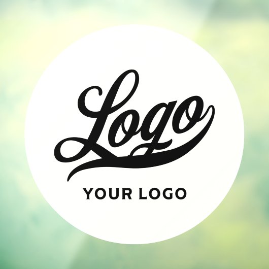 オフホワイトサークルシンプル事業会社のロゴ ウィンドウサイン (シート3)