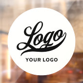 オフホワイトサークルシンプル事業会社のロゴ ウィンドウサイン (シート2)