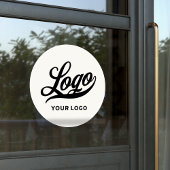 オフホワイトサークルシンプル事業会社のロゴ ウィンドウサイン