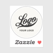 オフホワイトサークル会社の電話にビジネスロゴ シール (シート)