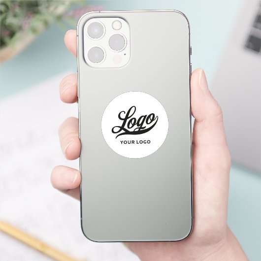 オフホワイトサークル会社の電話にビジネスロゴ シール (スマートフォン)