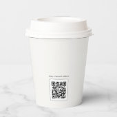 オフホワイトシンプルロミニマルゴ 紙コップ (裏面)