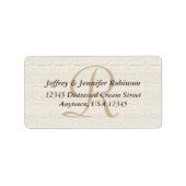 オフホワイトテクスチャ差出人住所ラベルモノグラム ラベル (正面)