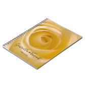 オフホワイトバラフローリー結婚ズゲストブック ノートブック (左側)