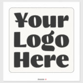 オフホワイトビニール正方形ビジネスバンパーのロゴ シール (シート)
