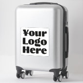 オフホワイトビニール正方形ビジネスバンパーのロゴ シール (スーツケース)