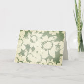 オフホワイトフローラ任意の大事な行事空白のカード カード (正面)