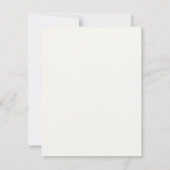 オフホワイトブルーリボンプレイスネーム護衛カード ノートカード (裏面)