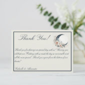 オフホワイトムーンフラワー結婚ズ サンキューカード (スタンド正面)
