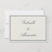 オフホワイトムーンフラワー結婚ズ サンキューカード (裏面)