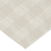 オフホワイトラージチェックファームハウススタイル ロングテーブルランナー (コーナー)