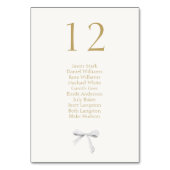 オフホワイトリ結婚ボンのテーブルNr&シーティングカード テーブルナンバー (裏面)