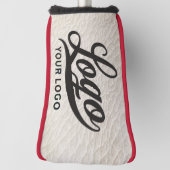 オフホワイトレザーカンパニーロゴビジネスクラブ ゴルフヘッドカバー (回転90)