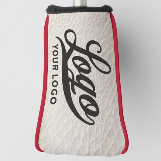 オフホワイトレザーカンパニーロゴビジネスクラブ ゴルフヘッドカバー (回転90)