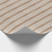 オフホワイトレース:Burlapテクスチャ ラッピングペーパー (角)