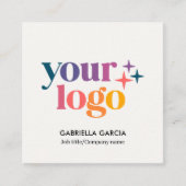 オフホワイトロモダンゴQRコード名刺 スクエア名刺 (正面)