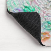 オフホワイト上の色付きテクスチャのスクラッチされたピクセル マウスパッド (コーナー)