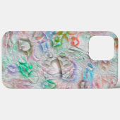 オフホワイト上の色付きテクスチャのスクラッチされたピクセル Case-Mate iPhoneケース (裏面 (横))