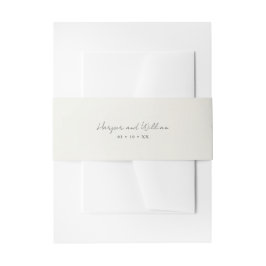 オフホワイト結婚式招待状 招待状ベリーバンド