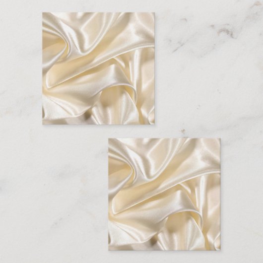 オフホワイト絹 スクエア名刺 (正面/裏面)