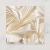 オフホワイト絹 スクエア名刺 (正面)